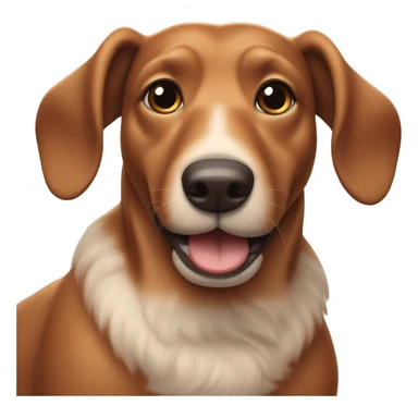Obese brown flusffy sausage dog  sticker