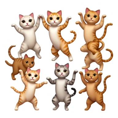 Dancing cats sticker