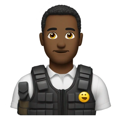 Man with bulletproof vest  sticker