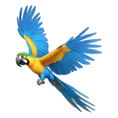 Blue And Gold Macaw Flying sticker