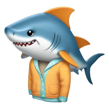 Tiburón en pijama sticker