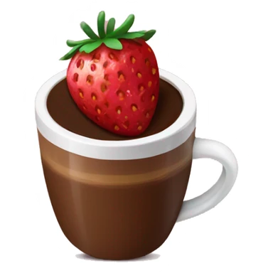 strawberries and nutella in a cup sticker