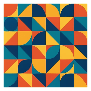 colorful abstract geometric pattern sticker
