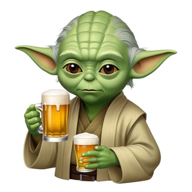 Yoda drink beer sticker