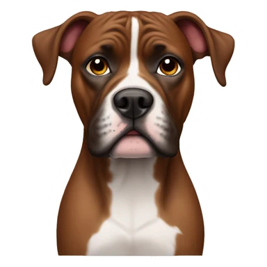 Brown brindle boxer/pitbull dog sticker
