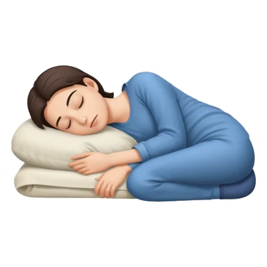 person sleeping on their side, relaxed expression sticker