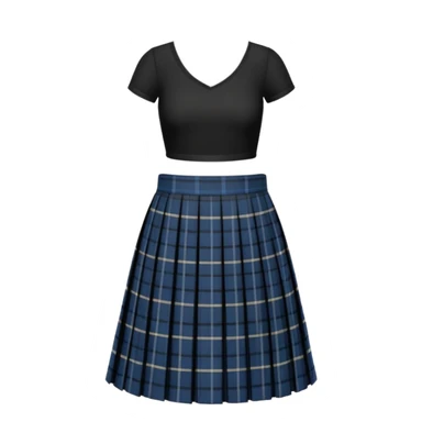 black plaid scottish skirt sticker