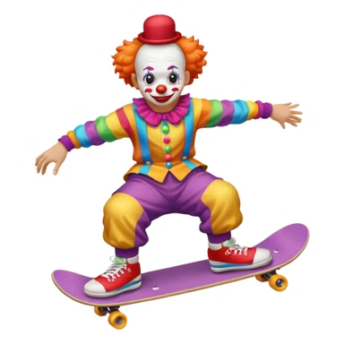 skater clown skating sticker