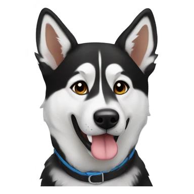 Black and white husky German Shepard mix sticker