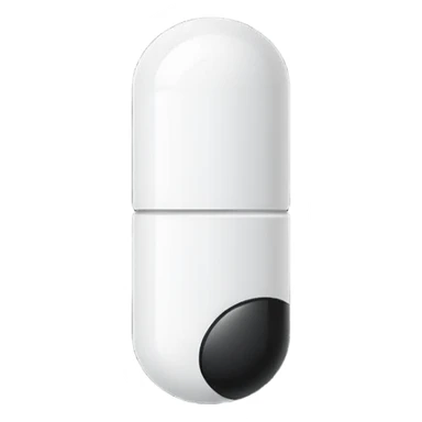 Minimalistic futuristic white&black pills pack emoji, black and white, flat vector design, high-tech clean UI icon sticker