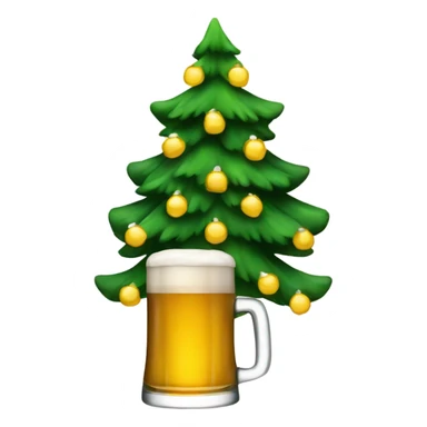 Christmas tree with beer sticker