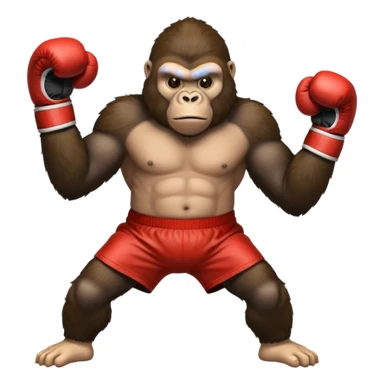 gorilla with boxing gloves sticker