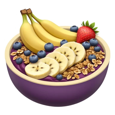 Vaso con açai, que lleve granola plátano arándanos y frutillas sticker