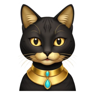 Egyptian Cats: Black cat with gold collar







 sticker