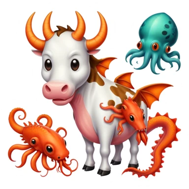 🐮🦑🐲☣️ sticker