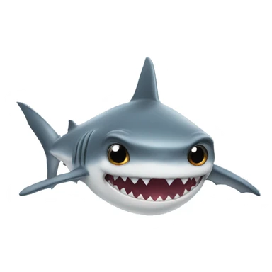 Shark with eyes heart sticker