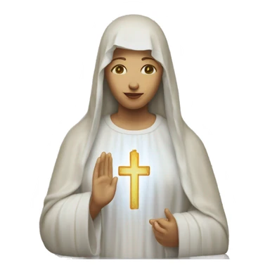 The Virgin Mary realistic face sticker