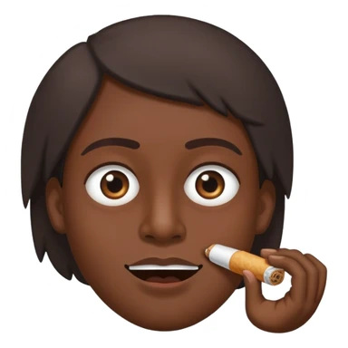 Rolling eyes with blunt in mouth sticker