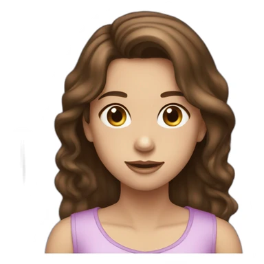 Girl brunette blue ayes with humster sticker