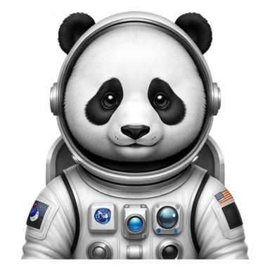 panda in space suit sticker