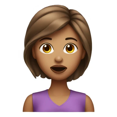 Woman blowing a kiss, brown hair. Light skin  sticker