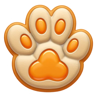 a very light pale pastel orange #FFDBBB pawprint sticker