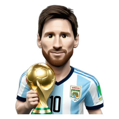 Lionel Messi with world cup sticker