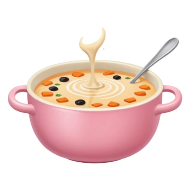 yummy soup in pink bowl sticker