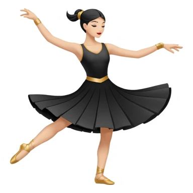 North-East (NE): "dancer_northeast: Create a minimal flat-vector dancer icon facing north-east. Pose same dynamic motion rotated to face NE. Black stroke 2px on transparent background, square canvas 1:1, SVG vector style, no text or facial features." sticker