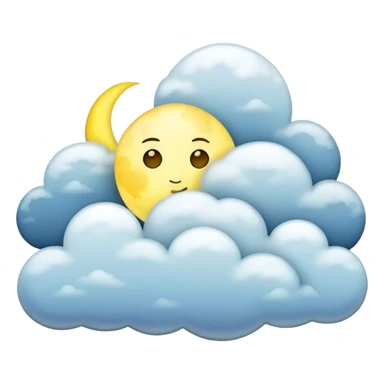 Yellow Moonlight and clouds with beautiful finish  sticker