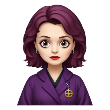 Psychiatrist dr julia hoffman from dark shadows, helena bonham carter, in psychiatrist robe sticker