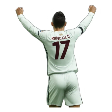 Cristiano Ronaldo celebrating a goal doing the siu sticker