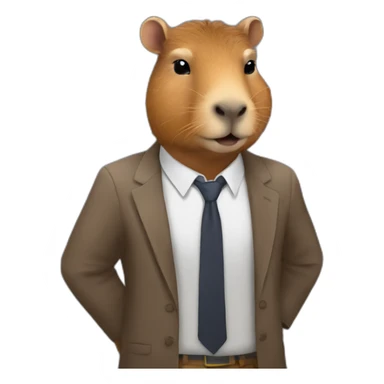 Capybara geography teacher sticker