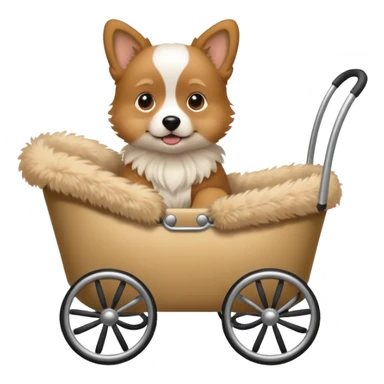 another dog in a pram sticker