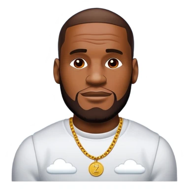 lebron james coin emoji  and text niggas in the sky sticker