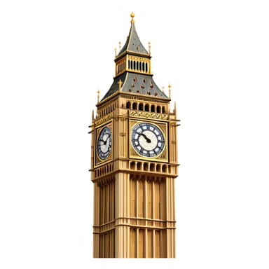 Cinematic Realistic Big Ben Landmark Emoji, showcasing the historic clock tower in exquisite detail rendered with dynamic lighting and rich textures that highlight its timeless grandeur. sticker