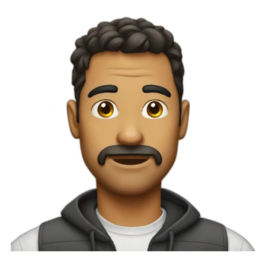 Man in duck face sticker