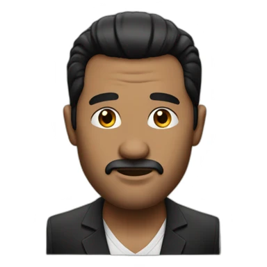 jose the god father with black slick back hair sticker