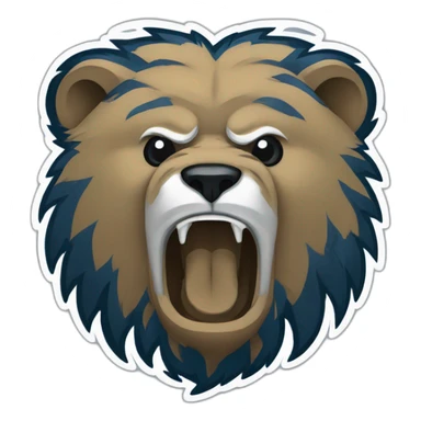Memphis grizzlies mascot logo sticker