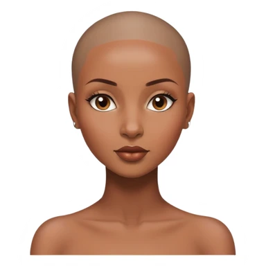 Alluring african woman shaved head beautiful sticker