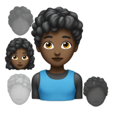 Un garçon pas trop blanc au cheveux noir et au yeux sombre qui embrasse une fille au yeux bleu et cheveux blanc sticker