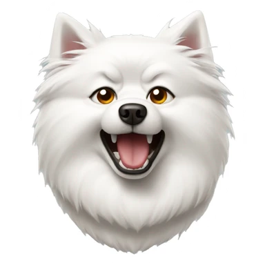 japanese spitz dog angry sticker