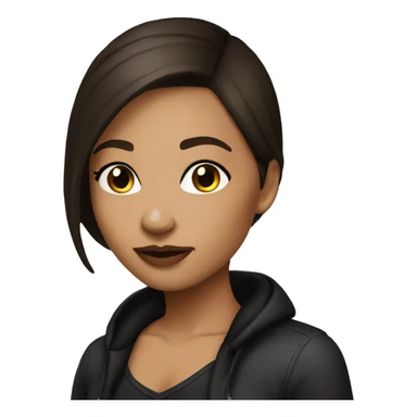 Girl brunette nightclub sticker