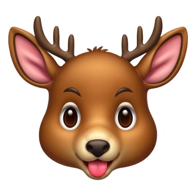 deer sticking its tongue out sticker