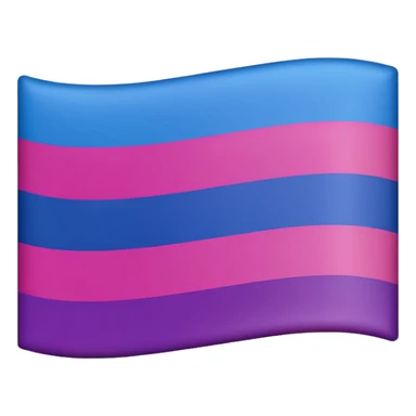 Straight flag combined with bisexual flag sticker