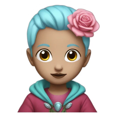 Baby whis rose sticker