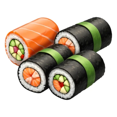 Sushi rolls rice outside restaurant style  sticker