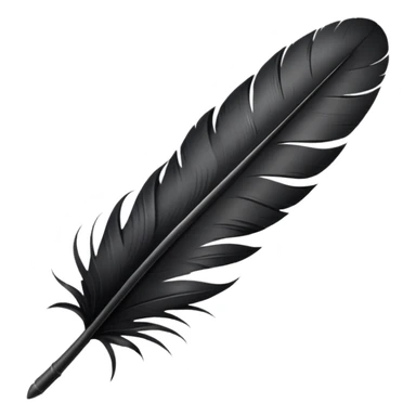 black feater sticker