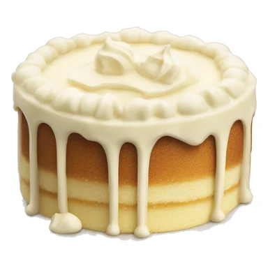 vanilla cake with vanilla topping sticker