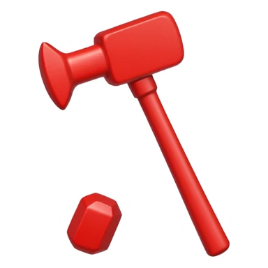 red toy hammer sticker